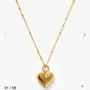 Missoma ridge heart charm pendant necklace